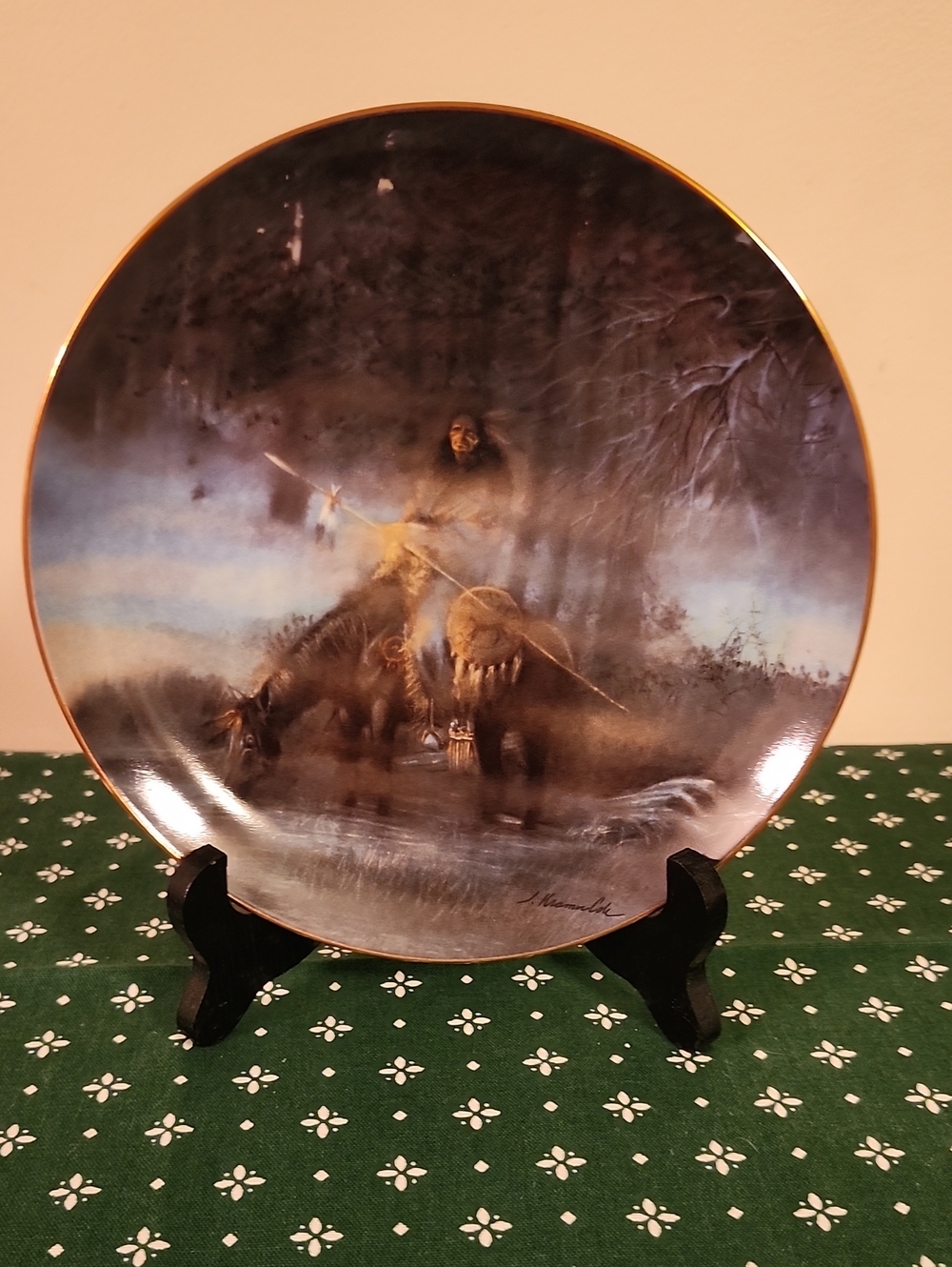 Native Visions Decorative Collectible Plate "Man Who Sees Far"